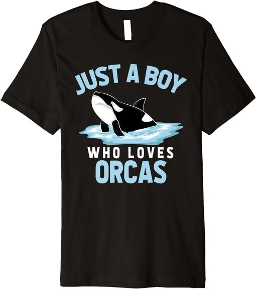 Animal Killer Whale Lover Just A Boy Who Loves Orcas Premium T-Shirt