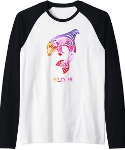 Tribal Hilo Orca Killer Whale Indigenous Native Raglan Baseball Tee