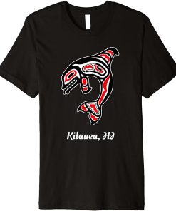 Native Kilauea Hawaii Red Orca Killer Whale Premium T-Shirt