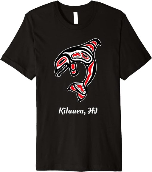 Native Kilauea Hawaii Red Orca Killer Whale Premium T-Shirt