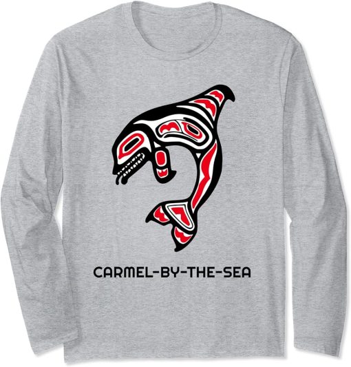 Carmel-by-the-Sea, California Native American Orca Whale Long Sleeve T-Shirt