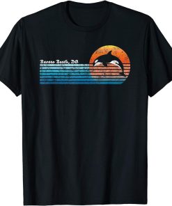 Vintage Bavaro Beach, Retro 80s Orca Sunset T-Shirt